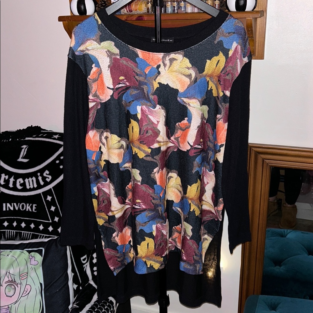 Nally & Millie Black Knit Tunic Top, NWT, SOFT!!!!! - Picture 1 of 6